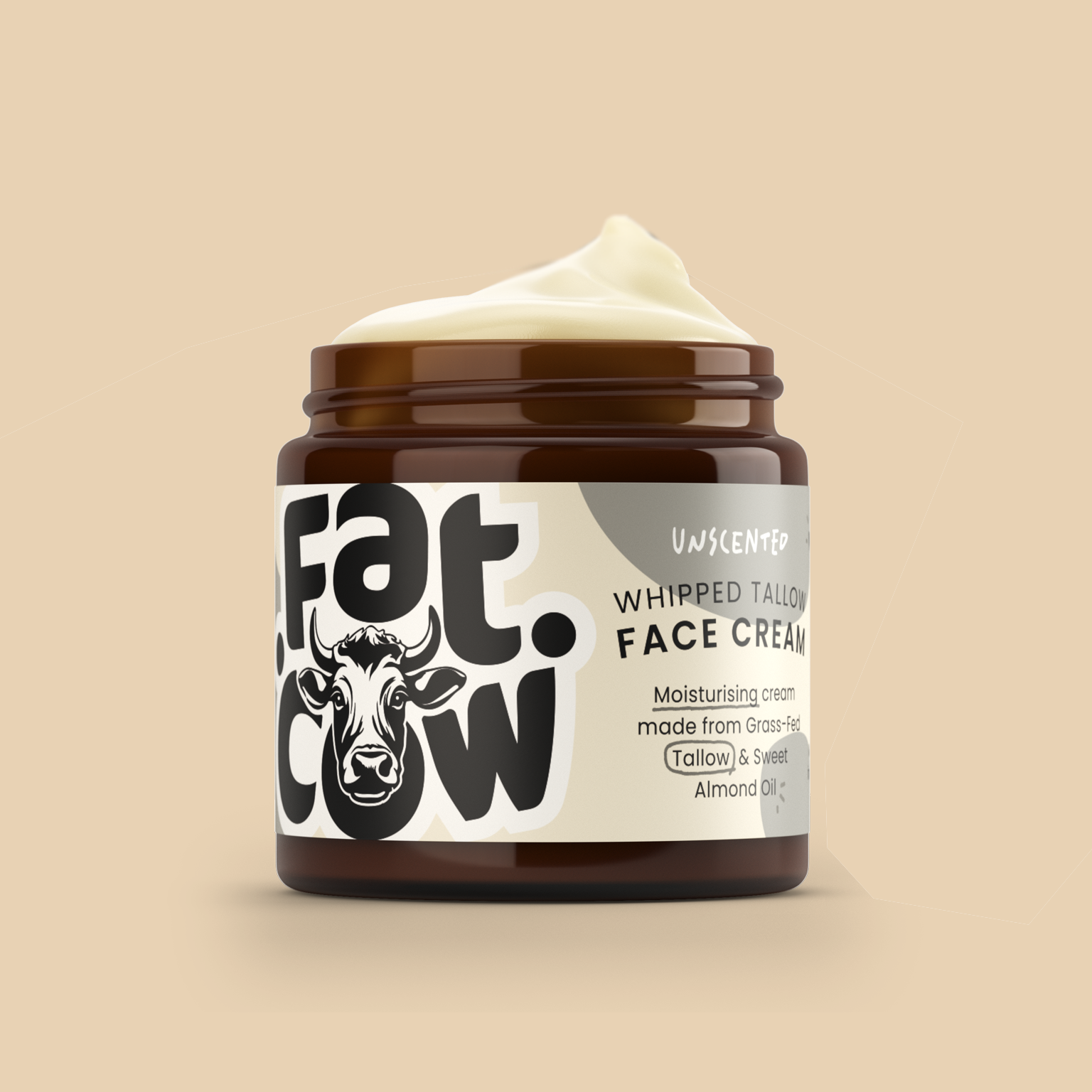 Whipped Grass-Fed Tallow Face Cream | With Sweet Almond Oil