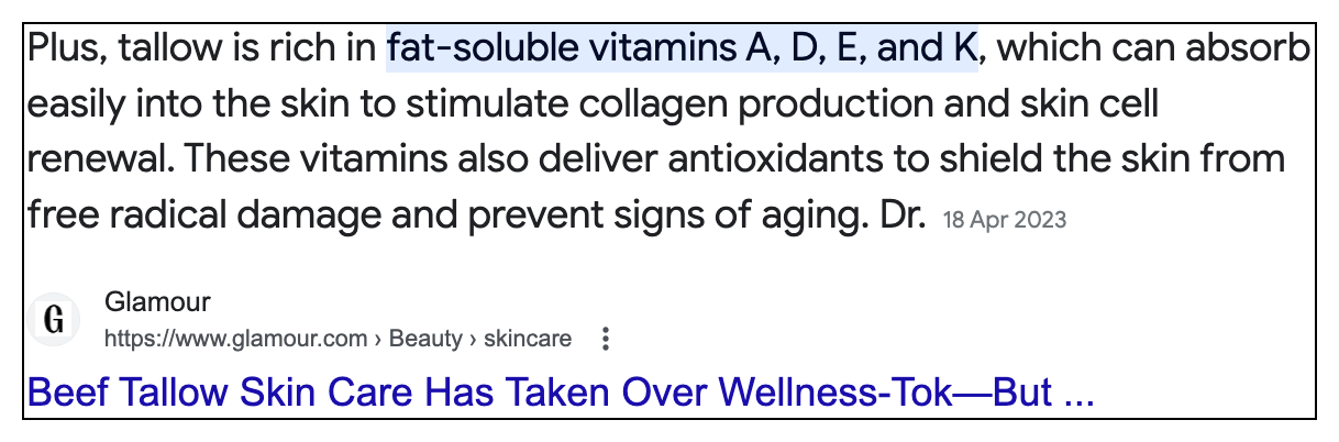 is tallow good for skin