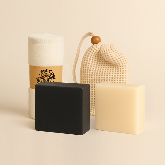 Tallow Soap Bundle | Grass-Fed Tallow and Charcoal Soap with Extras